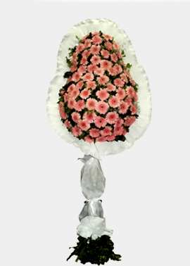 Pembe Gerbera Ayaklı Sepet