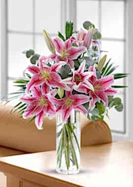10 Adet Pembe Lilyum